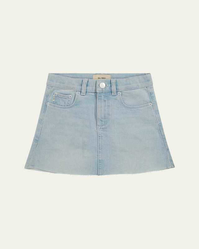 Girl's Jenny Denim Mini Skirt, Size 7-16
